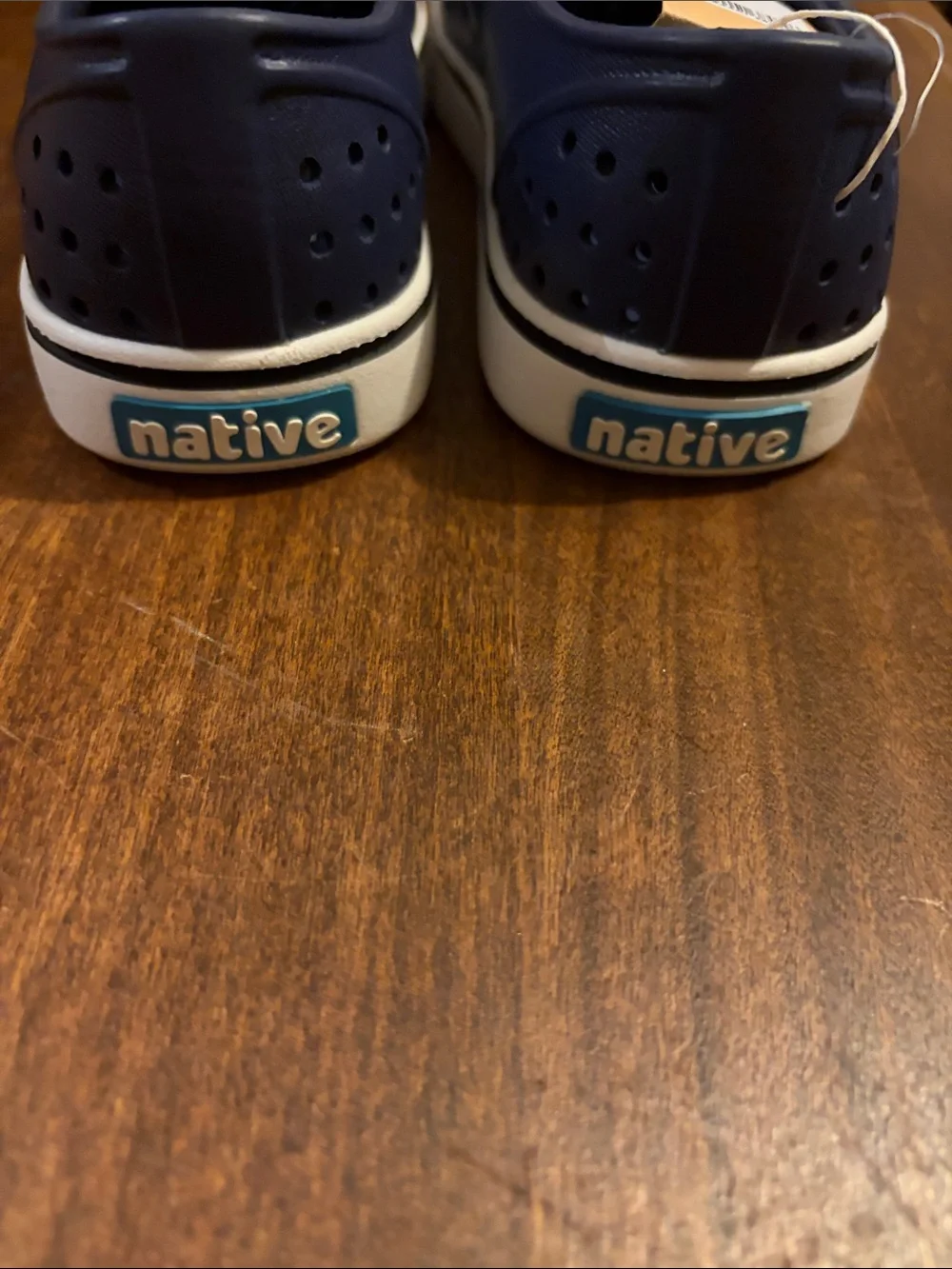 Native Slip-On Shoes in Navy with White Trim